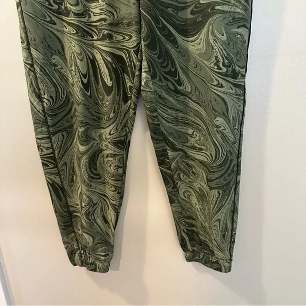 Athleta Brooklyn Jogger High Rise Pants Sumi Marble Green Size 16